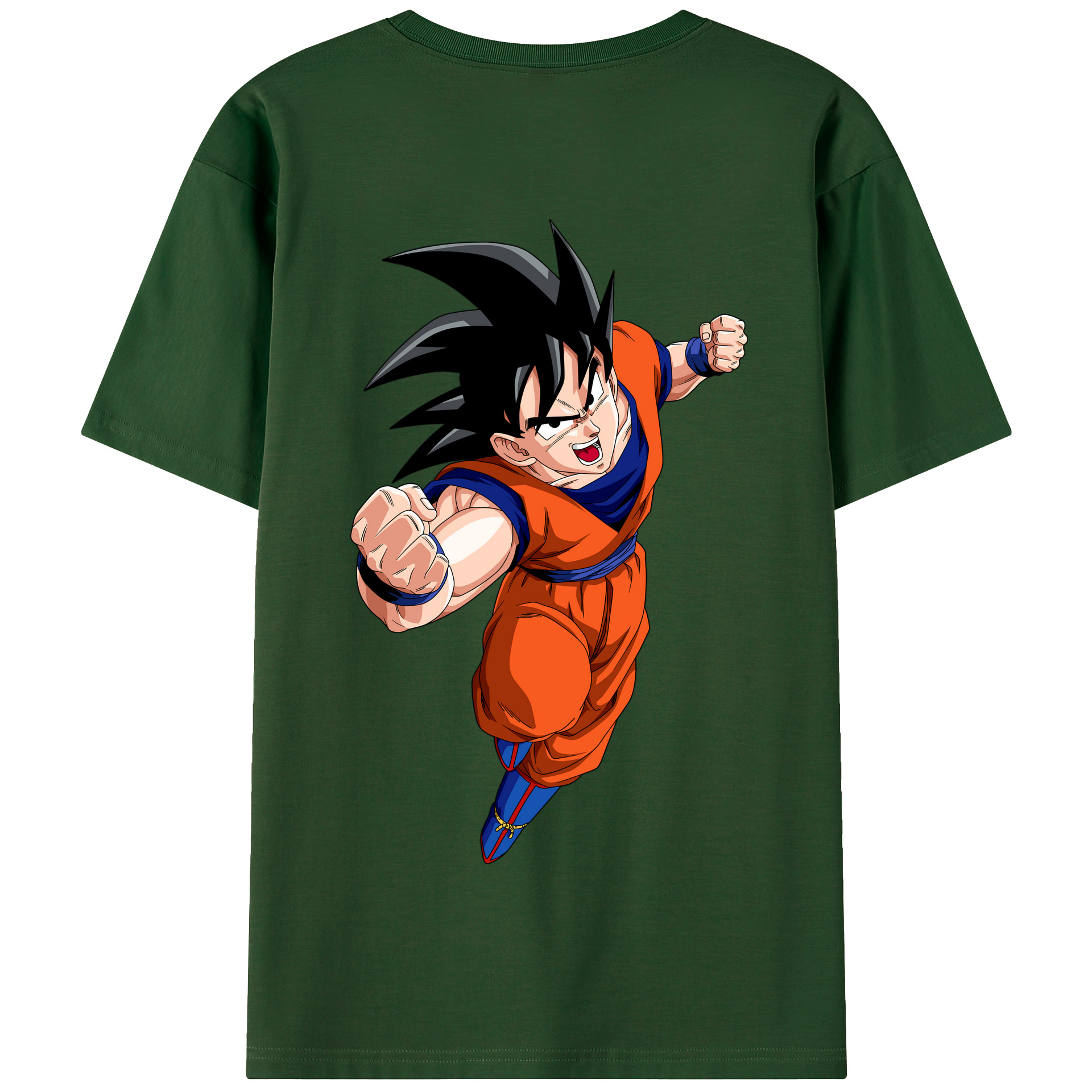 （画像用） ドラゴンボール 孫悟空（そん ごくう）Son Goku カカロット DRAGON BALL Kakarotto 綿100％半袖Tシャツ（背面プリント）